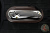 Chris Reeve Large Sebenza 31- Polished Titanium Handle- Polished Drop Point- Bog Oak Wood Inlay- L31-1620 IN CPM-MAGNACUT