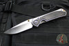 Chris Reeve Large Sebenza 31- Polished Titanium Handle- Polished Drop Point- Bog Oak Wood Inlay- L31-1620 IN CPM-MAGNACUT v2