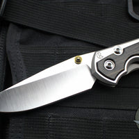 Chris Reeve Large Sebenza 31- Polished Titanium Handle- Polished Drop Point- Bog Oak Wood Inlay- L31-1620 IN CPM-MAGNACUT v2