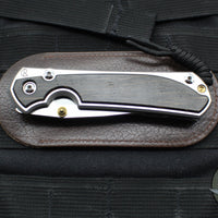 Chris Reeve Large Sebenza 31- Polished Titanium Handle- Polished Drop Point- Bog Oak Wood Inlay- L31-1620 IN CPM-MAGNACUT v2