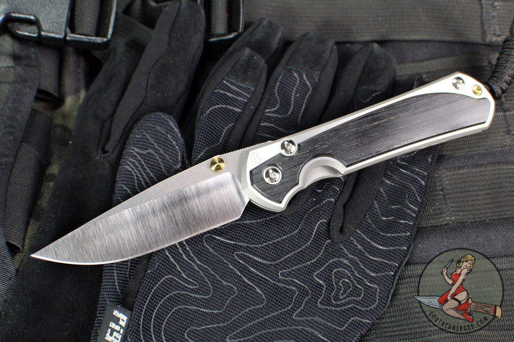 Chris Reeve Large Sebenza 31- Polished Titanium Handle- Polished Drop ...