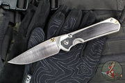 Chris Reeve Large Sebenza 31- Polished Titanium Handle- Polished Drop Point- Bog Oak Wood Inlay- L31-1620 IN CPM-MAGNACUT v6