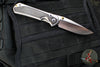 Chris Reeve Large Sebenza 31- LEFT HANDED- Polished Titanium Handle- Polished Drop Point- Bog Oak Wood Inlay- L31-1621 IN CPM-MAGNACUT