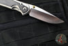 Chris Reeve Large Sebenza 31- LEFT HANDED- Polished Titanium Handle- Polished Drop Point- Bog Oak Wood Inlay- L31-1621 IN CPM-MAGNACUT