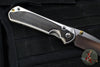 Chris Reeve Large Sebenza 31- LEFT HANDED- Polished Titanium Handle- Polished Drop Point- Bog Oak Wood Inlay- L31-1621 IN CPM-MAGNACUT