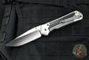 Chris Reeve Large Sebenza 31- LEFT HANDED- Polished Titanium Handle- Polished Drop Point- Bog Oak Wood Inlay- L31-1621 IN CPM-MAGNACUT