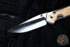 Chris Reeve Large Sebenza 31- Polished Titanium Handle- Polished Drop Point- Box Elder Wood Inlay- L31-1628 IN CPM-MAGNACUT v6