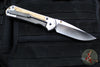 Chris Reeve Large Sebenza 31- Polished Titanium Handle- Polished Drop Point- Box Elder Wood Inlay- L31-1628 IN CPM-MAGNACUT v3