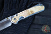 Chris Reeve Large Sebenza 31- Polished Titanium Handle- Polished Drop Point- Box Elder Wood Inlay- L31-1628 IN CPM-MAGNACUT v6