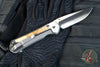 Chris Reeve Large Sebenza 31- Polished Titanium Handle- Polished Drop Point- Box Elder Wood Inlay- L31-1628 IN CPM-MAGNACUT v6