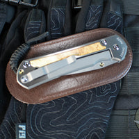 Chris Reeve Large Sebenza 31- Polished Titanium Handle- Polished Drop Point- Box Elder Wood Inlay- L31-1628 IN CPM-MAGNACUT v6