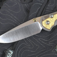 Chris Reeve Large Sebenza 31- Polished Titanium Handle- Polished Drop Point- Box Elder Wood Inlay- L31-1628 IN CPM-MAGNACUT v5