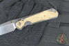 Chris Reeve Large Sebenza 31- Polished Titanium Handle- Polished Drop Point- Box Elder Wood Inlay- L31-1628 IN CPM-MAGNACUT v5