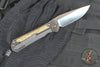 Chris Reeve Large Sebenza 31- Polished Titanium Handle- Polished Drop Point- Box Elder Wood Inlay- L31-1628 IN CPM-MAGNACUT v5