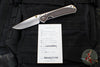 Chris Reeve Large Sebenza 31- Glass Blasted Titanium- Polished Drop Point- Macassar Ebony Wood Inlay- L31-1636 IN CPM-MAGNACUT