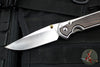 Chris Reeve Large Sebenza 31- Glass Blasted Titanium- Polished Drop Point- Macassar Ebony Wood Inlay- L31-1636 IN CPM-MAGNACUT v2