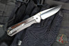 Chris Reeve Large Sebenza 31- Glass Blasted Titanium- Polished Drop Point- Macassar Ebony Wood Inlay- L31-1636 IN CPM-MAGNACUT v3