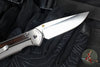 Chris Reeve Large Sebenza 31- Glass Blasted Titanium- Polished Drop Point- Macassar Ebony Wood Inlay- L31-1636 IN CPM-MAGNACUT v3