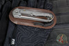 Chris Reeve Large Sebenza 31- Glass Blasted Titanium- Polished Drop Point- Macassar Ebony Wood Inlay- L31-1636 IN CPM-MAGNACUT v3