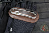Chris Reeve Large Sebenza 31- Glass Blasted Titanium- Polished Drop Point- Macassar Ebony Wood Inlay- L31-1636 IN CPM-MAGNACUT v3