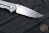 Chris Reeve Large Sebenza 31- Drop Point- Glass Blasted Finished Titanium Handle- Stonewash Magnacut Blade- Blue Hardware L31-1644