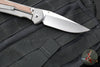 Chris Reeve Large Sebenza 31- Drop Point- Glass Blasted Finished Titanium Handle- Natural Micarta Inlay- Stonewash Magnacut Blade- Silver Hardware L31-1660