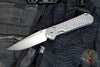 Chris Reeve Large Sebenza 31- Drop Point- Forever Flag Graphic- Glass Blasted Finished Titanium Handle- Stonewash Magnacut Blade- Silver Hardware L31-1690