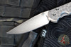 Chris Reeve Large Sebenza 31- Drop Point- Forever Flag Graphic- Glass Blasted Finished Titanium Handle- Stonewash Magnacut Blade- Silver Hardware L31-1690