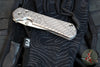 Chris Reeve Large Sebenza 31- Drop Point- Forever Flag Graphic- Glass Blasted Finished Titanium Handle- Stonewash Magnacut Blade- Silver Hardware L31-1690
