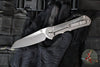 Chris Reeve Large Inkosi- Insingo- LEFT HANDED- Black Canvas Micarta Inlay- Stonewash Magnacut Blade LIN-1029