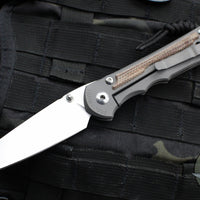 Chris Reeve Large Inkosi- LEFT HANDED- Natural Micarta Inlays- Tanto Edge LIN-1047