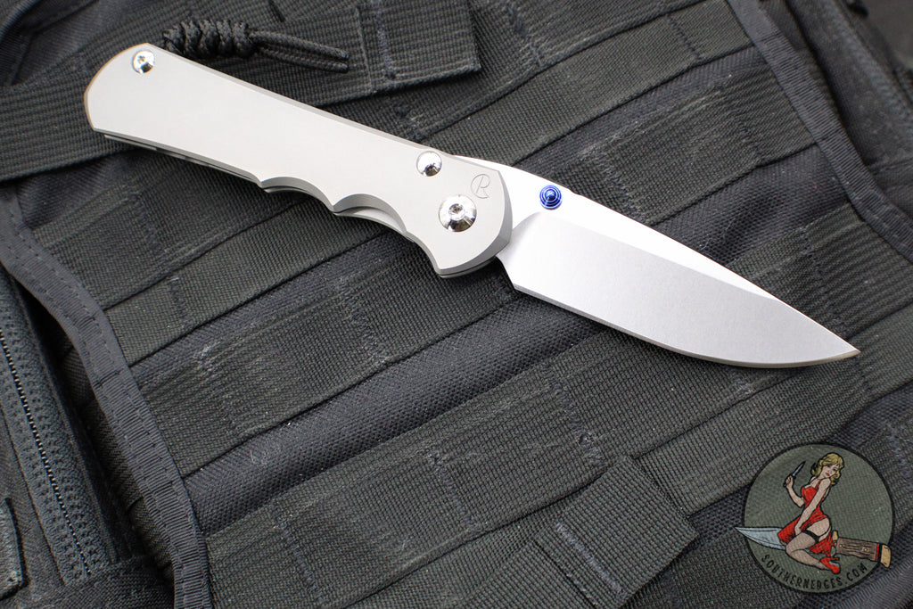 Chris Reeve- Large Inkosi- LEFT HANDED- Drop Point- Glass Blasted Titanium Handle-  Magnacut Steel Blade LIN-1109