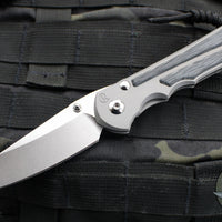 Chris Reeve- Large Inkosi- Insingo Edge- Glass Blasted Titanium Handle- Black Canvas Micarta Inlay- Magnacut Blade LIN-1124