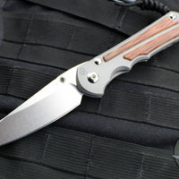 Chris Reeve- Large Inkosi- Insingo Edge- Glass Blasted Titanium Handle- Natural Canvas Micarta Inlay- Magnacut Blade LIN-1126