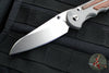 Chris Reeve- Large Inkosi- Insingo Edge- Glass Blasted Titanium Handle- Natural Canvas Micarta Inlay- Magnacut Blade LIN-1126