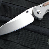 Chris Reeve- Large Inkosi- Insingo Edge- Glass Blasted Titanium Handle- Natural Canvas Micarta Inlay- Magnacut Blade LIN-1126