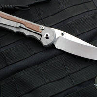 Chris Reeve- Large Inkosi- Insingo Edge- Glass Blasted Titanium Handle- Natural Canvas Micarta Inlay- Magnacut Blade LIN-1126