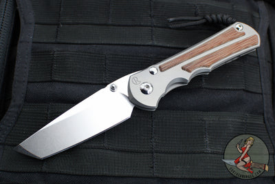 Chris Reeve- Large Inkosi- Tanto Edge- Glass Blasted Titanium Handle- Natural Micarta Inlays- Magnacut Steel Blade LIN-1134