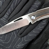 Chris Reeve- Mnandi- Macassar Ebony Wood Inlay- Plain Drop Point MNA-1016 IN Magnacut