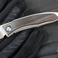Chris Reeve- Mnandi- Macassar Ebony Wood Inlay- Plain Drop Point MNA-1016 IN Magnacut
