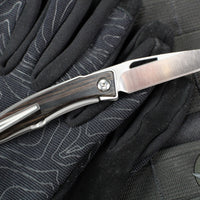 Chris Reeve- Mnandi- Macassar Ebony Wood Inlay- Plain Drop Point MNA-1016 IN Magnacut