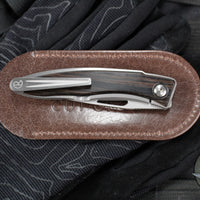 Chris Reeve- Mnandi- Macassar Ebony Wood Inlay- Plain Drop Point MNA-1016 IN Magnacut