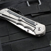 Chris Reeve- Large Inkosi- Tanto Edge- Glass Blasted Titanium Handle- Black Micarta Inlays- Magnacut Steel Blade LIN-1132