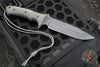 Chris Reeve Pacific Fixed Blade-Black Canvas Micarta with Black Plain Edge Magnacut Steel Blade PAC-1000