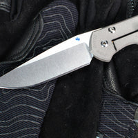 Chris Reeve Small Sebenza 31- LEFT HANDED- Drop Point- Stonewash Magnacut Blade S31-1001