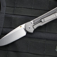 Chris Reeve Small Sebenza 31- LEFT-HANDED- Drop Point- Bog Oak Inlay S31-1101 In CPM-MAGNACUT
