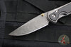 Chris Reeve Small Sebenza 31- Bog Oak Inlay- Boomerang Damascus Drop Point Blade S31-1102