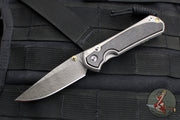 Chris Reeve Small Sebenza 31- Drop Point- Bog Oak Inlay Handle- Ladder Damascus Blade S31-1104