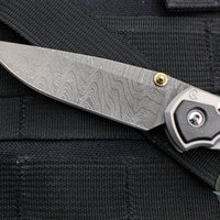 Chris Reeve Small Sebenza 31- Drop Point- Bog Oak Inlay Handle- Ladder Damascus Blade S31-1104