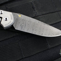 Chris Reeve Small Sebenza 31- Drop Point- Bog Oak Inlay Handle- Ladder Damascus Blade S31-1104